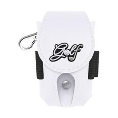 Zeyuan 골프공 허리 가방 휴대용 다용도 전문가용 PU 가죽 소재 여성/남성용 골프공 파우치, 5cm x 9cm, 하얀색