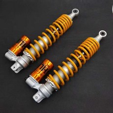 엔맥스 쇼바 교체 오토바이 스쿠터 바이크 댐퍼 PCX, 1개, 노란색 340mm 갈라짐 1쌍