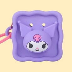페이스 실리콘 파우치(퍼플) 미니 스퀘어 쿠로미