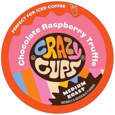 Crazy Cups Keurig K-Cup 머신용 향 커피 초콜릿 라즈베리 트러플 핫 또는 아이스 음료 22개입 1인분 재활용 가능한 포드 (1팩)