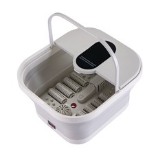 恒温加热 可折叠 按摩足浴盆, 淺灰色美規110V-無氣泡, 1個