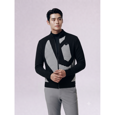 까스텔바작 남성 스윙 방풍 니트 집업 가디건 BGBWSJ201WH