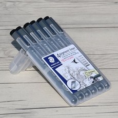 스테들러 피그먼트라이너 Fine 0.05-0.8 블랙 4+2팩