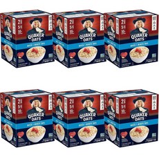 Quaker 퀘이커 오츠 퀵 1분 오트밀 브랙퍼스트 시리얼 2.26kg, 6개