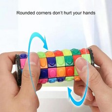 7 레이어 실린더 큐브 옥수수 모양 3D 매직 타워 매직 큐브 감압 장난감으로 지능 개발 DIY 원통형 퍼즐, 01 A 3 Layers, 1개