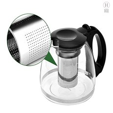 대용량 커피포트 내열유리 차포트 1.1L 핸들킹 차주전자