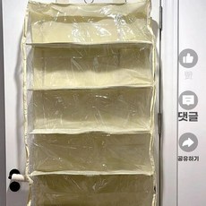 보관함 대용량 지퍼 장식장 보관 벽걸이 투명 문걸이 정리 진열장, 1개, E. 업그레이드 및 된 6겹 베색 2802447