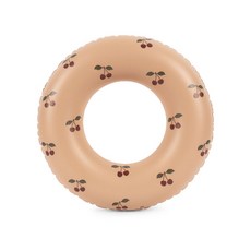 Konges Sløjd 兒童戲水派對充氣泳圈套裝，包含兒童浮板、充氣臂圈及沙灘球，安全無毒材質，讓孩子們開心玩水, 1個, 兒童充氣泳圈-櫻桃, 粉紅色