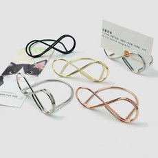 금속 카드홀더 명함 디스플레이 사무실 책상 장식 메시지 홀더 스탠드 쉬운 책상 읽기 디스플레이 스탠드 1, 01 Rose gold