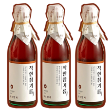 [벤조피렌 ZERO]단 1회 착유! 통참깨사용! 착한참기름, 3개, 350ml