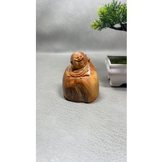 精品木雕 太行崖柏 彌勒佛手把件, 如圖所示, 1個