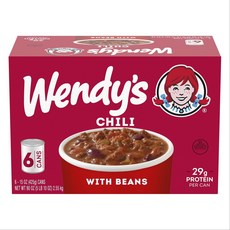 웬디스 칠리 소스 위드 빈 Wendy s Chili With Beans, 425g, 6개