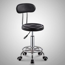 360도 미니 다목적 무빙 안정성 스툴 무소음 경량, 1개, 블랙 등받이 캐스터