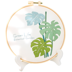 레아채 DIY 미니가든 자수, 그린리프, 1개