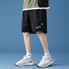 新款2025夏季五分褲男薄款速乾沙灘褲寬鬆百搭潮流休閒運動褲短褲, 綠色,2XL 建議體重70-80公斤