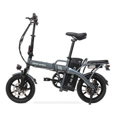 나노휠 커브14 접이식 전동 전기자전거 48V 20Ah 고객직접설치, 스틸, 그레이