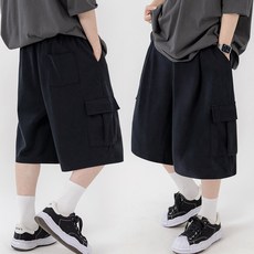 FITOJIM 남자 반바지 와이드 카고 버뮤다팬츠 츄리닝 트레이닝 바지