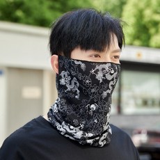 【無品牌】-冰絲防曬面罩男全臉護頸網眼面紗防紫外線戶外騎車夏季脖套薄款, 1個, 無尺寸