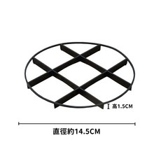 花盆透氣墊腳 PP材質 防積水防爛根 抬高花盆 增加通風 黑色, 1個, 直徑15CM