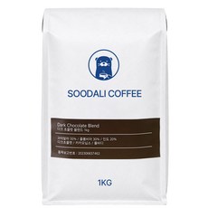수달리커피 다크초콜렛 블렌드 커피 원두, 1kg, 1개