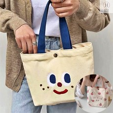 디자인문구 휘뚜루마뚜루가방 미니멀 캔버스 에코백 귀여운 미니토트백 데일리가방
