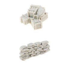 shangren 5mm 수지 샌드백 벽 모델 및 1/35 수지 군인 용 수지 탄약 상자, 설명, 그림으로, 1개