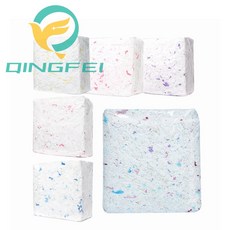 QingFei 彩點紙棉 440g 倉鼠墊料, 1個, 甜香 水蜜桃 白粉色