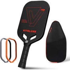 T700 원사 탄소 섬유 피클볼 패들 엣지리스 3K 텍스처드 마찰 표면 열성형 패들로 공기역학적 디자인이 적용되어 토너먼트용 파워와 컨트롤 스핀 최대, 파워 패들+커버+패들 테이프