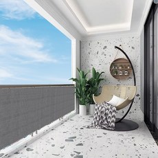 연필트리 사생활보호 테라스가림막 울타리 발코니 휀스, 그레이