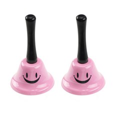 픽커스 스마일 핸드벨, 2개, 핑크
