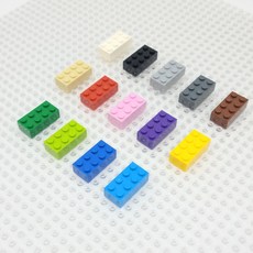 요고요 블록 부품 커스텀 벌크 브릭 블럭 타일 플레이트 100G 소포장 패키지, [브릭 2 x 4] 검은색 100G, 1개