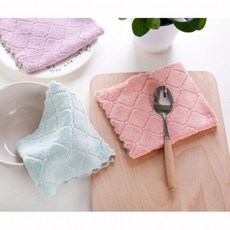 1개 색상랜덤 28x17 흡수력 좋은 극세사 행주 수건 닦개 청소 수건 낚시 피싱 타올, 상세페이지 참조