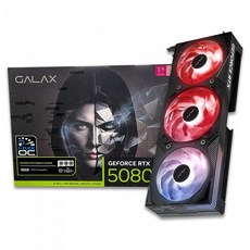 갤럭시 GALAX 지포스 RTX 5080 EX GAMER BLACK OC D7 16GB