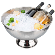 스텐인레스 샴페인 아이스버킷 와인 맥주 얼음통 쿨러 얼음 바스켓, 1개, 12L
