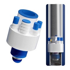 WIDE VIEW 廚房五通集成式排水器，多功能下水接頭，適用PVC管