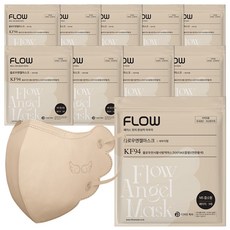 플로우 KF94 천사 새부리형 마스크 MS 중소형, 5개입, 10개, 베이지