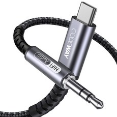 CODEWAY 音訊 Type-C 轉 AUX 連接線 車用音源線, 1個, 混色, WA7135-3M