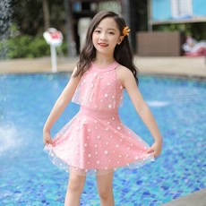Weather Fairy 女童款April泳衣連身裙兒童小學青少年可愛玩水
