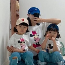 일상다많사 가족 티셔츠 디즈니 정품 엄마 티셔츠 리틀래빗 여름 아동티셔츠 아동면티 아기등원복