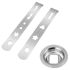 고기 분쇄기 부착 스테인레스 스텐 스틸 연결 링 포함 쿠키 메이커 비스킷 몰드 사이즈 5 연마기 1세트, 01 1 Set, 01 CHINA