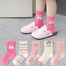 투해피 아동용 미끄럼방지양말 5컬레- A13 하트토끼