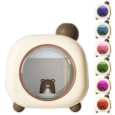 Portable Mini Humidifier 500ML Cartoon Bear USB Mist Small Humidifier with Colorful Lights Perso, Portable Mini Humidifier, 500M
