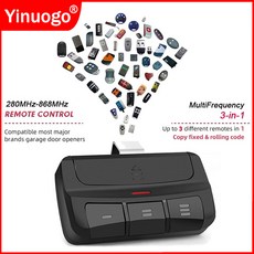 3 IN 1 다중 주파수 차고 문게이트 원격 제어 복사기 280-868MHz 전자 게이트 제어 오프너 송신기 클론