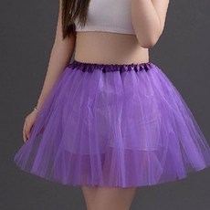 망사 소재 허리 밴딩 치마 여성 댄스 연습복 풍성한 실루엣 통기성 좋은 착용감