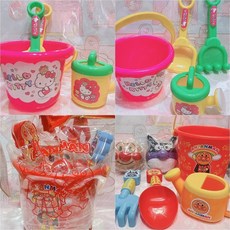 Hello Kitty 麵包超人 玩沙組 兒童沙灘桶 挖沙組, 1個