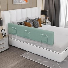 위크앤픽 침대벽가드 벽 벽가드 침대헤드가드 커버, 1m 35cm, 1개, 빈그린