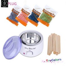 하드 왁스 기계 세트 피부 관리 미용 기기 홈케어 슈거링 왁싱 제품 패키지 브라질리언, 머신4봉지 400g 스틱 US, 1개