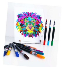 엠비아6 컬러 브러쉬 옐로우오렌지 아트펜