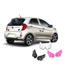 자동차 핑크 도어가드 엔젤윙 문콕방지 블랙 47947pc 1(EA), 1개