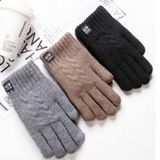 꽈배기 니트 장갑 방한 겨울용 기모 안감 스마트 터치 ehd+0735pm